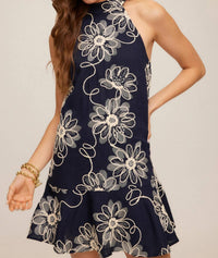 Fifteen Twenty - Women's Brenda Embroidered Ruffle Hem Dress