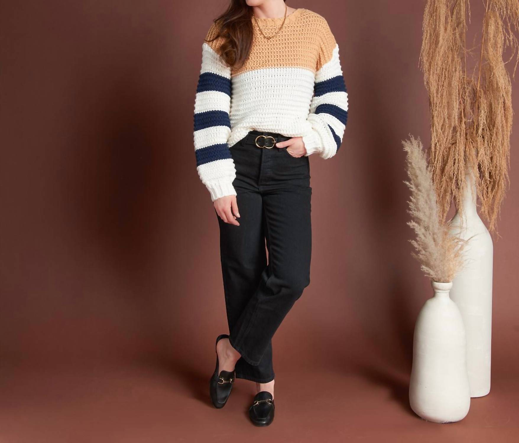 Elsie & Zoey - Kennedy Chunky Drop Shoulder Sweater