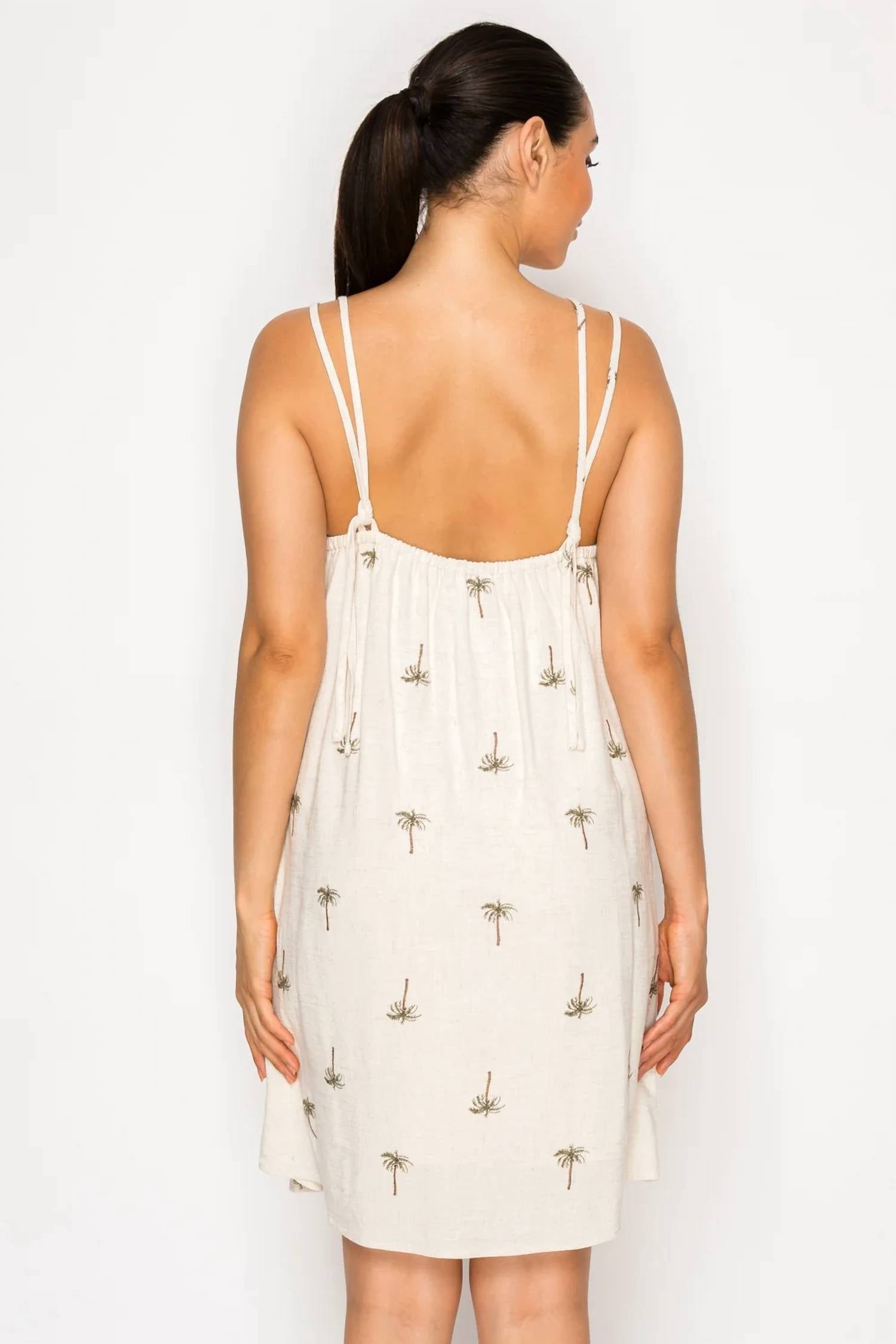 Meet Me In Santorini - Palms Mini Dress