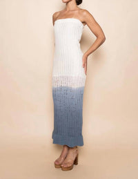 Fore Collection - Strapless Knitted Ombre Maxi Dress