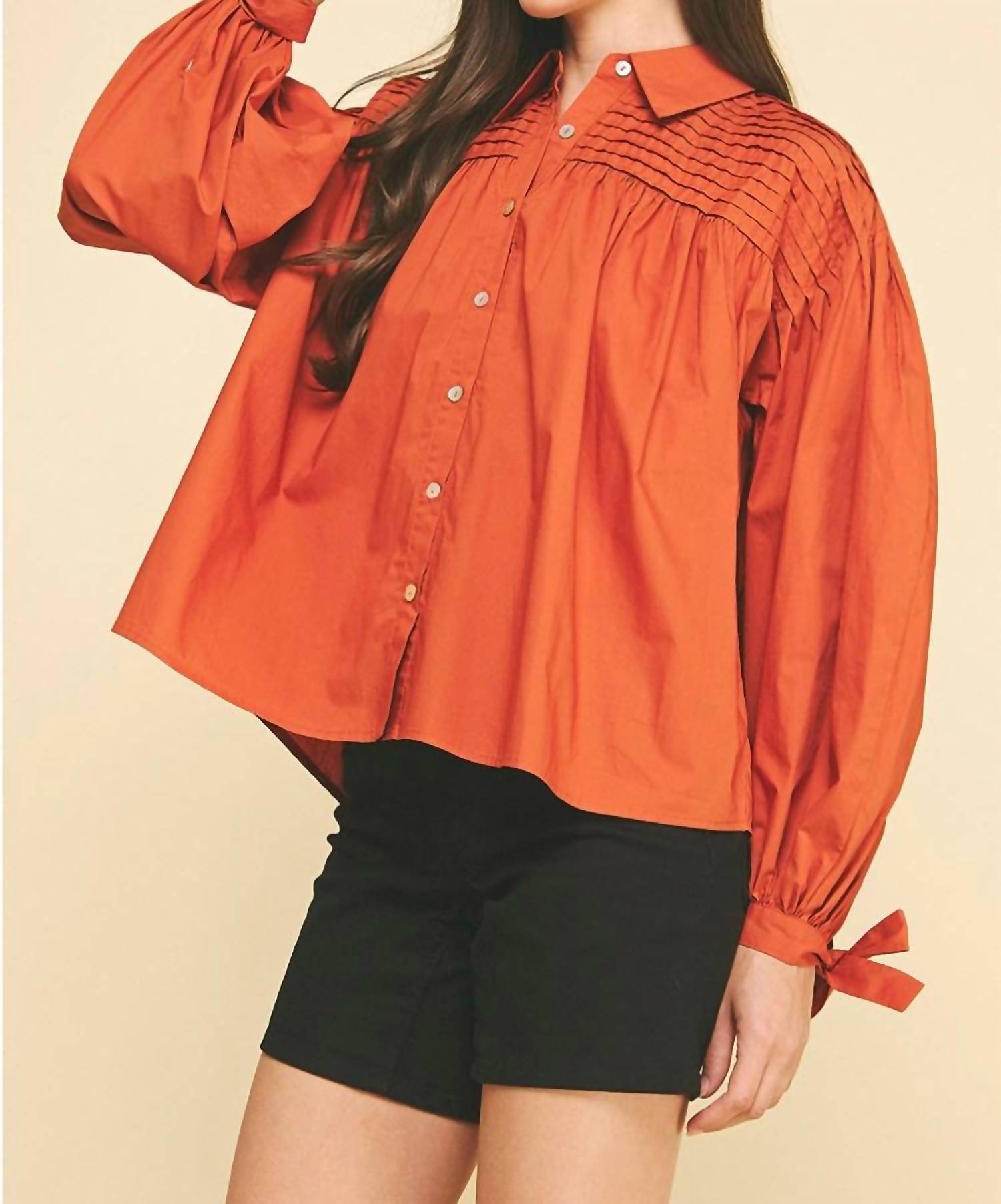 Pinch - Effortlessly Elegant Tucked Detail Blouse