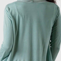 Made In Italy - Silk Front Tie Long Sleeve Shrug