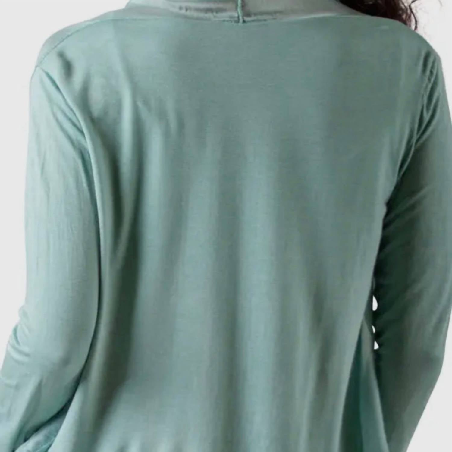 Made In Italy - Silk Front Tie Long Sleeve Shrug