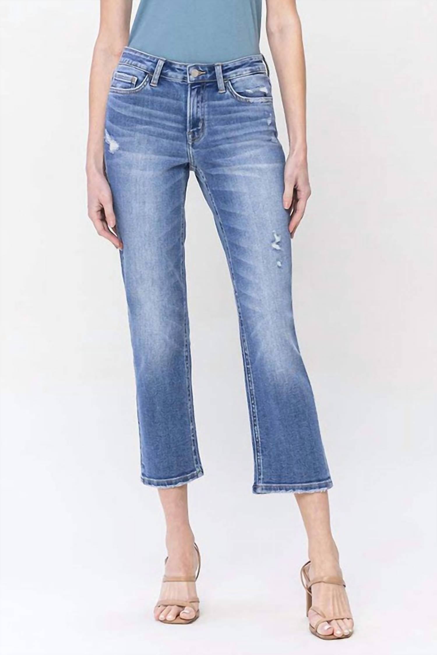 Flying Monkey - JoJo Mid Rise Crop Straight Jean