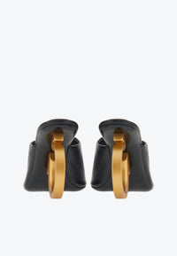Salvatore Ferragamo - Women's Elina Gancini Heel Leather Mules