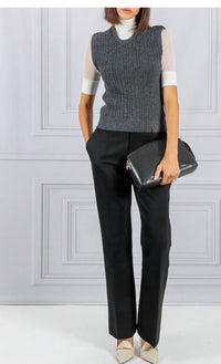 Victoria Beckham - Mock Neck Double Layer Top