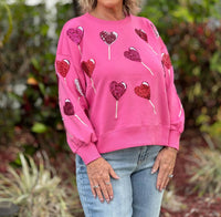 Mary Square - Millie Lollipop Sequin Sweatshirt