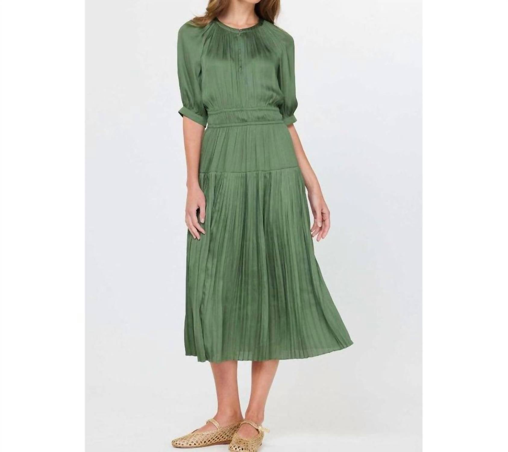 Current Air - Marlo Pleated Skirt Midi Dress