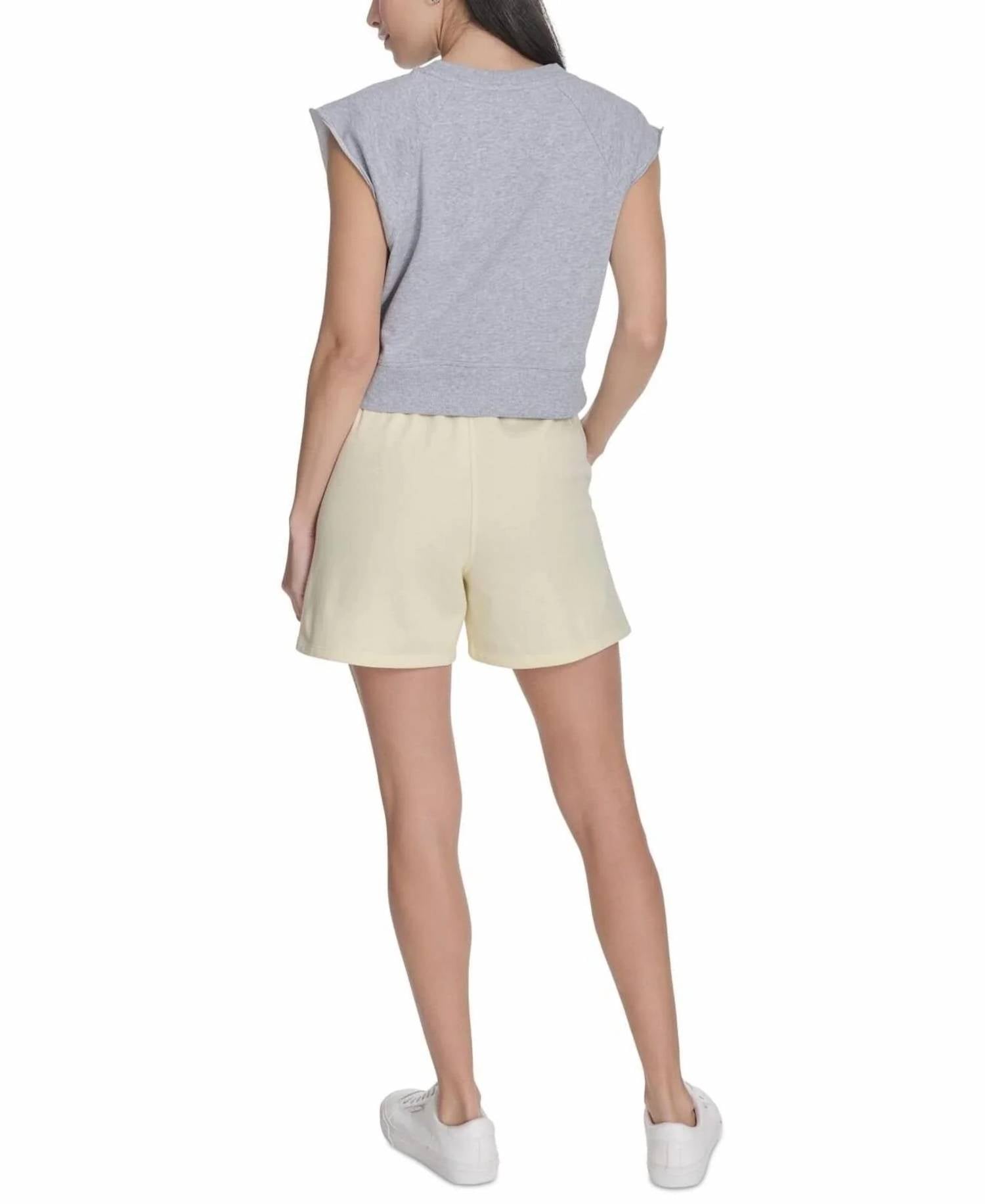 Calvin Klein - Sleeveless Puff-logo Cropped Top
