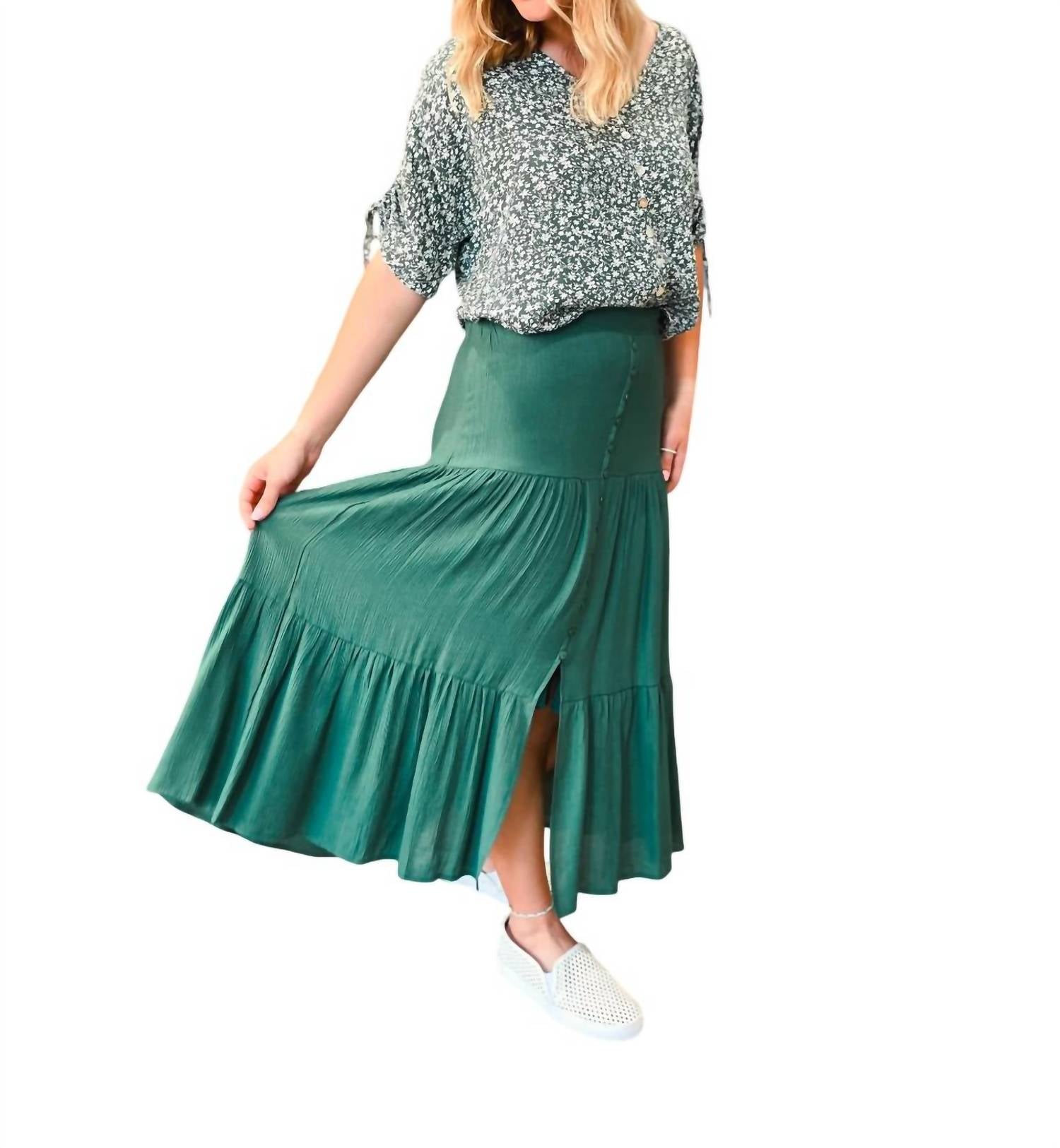 Papillon - Tiered Crinkled Skirt