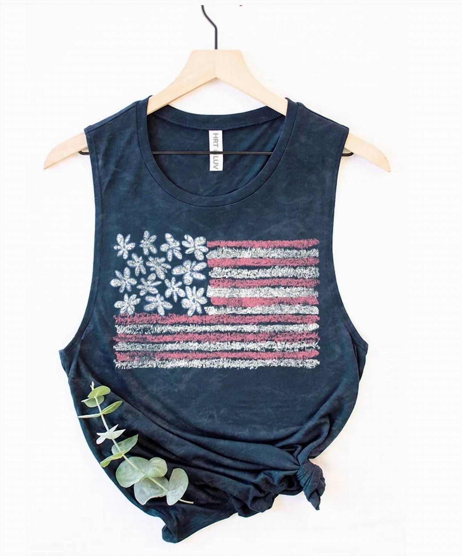Hrt & Luv - Women's American Flag Graphic Tank Top