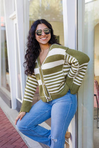 So Me - Hidden Potential Striped Cardigan