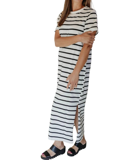 Vine & Love - Carissa Stripe Cotton Maxi Dress