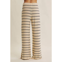 In February - Striped Wide Leg Knit Pants