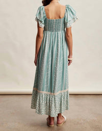 Listicle - Willow Mist Floral Maxi Dress