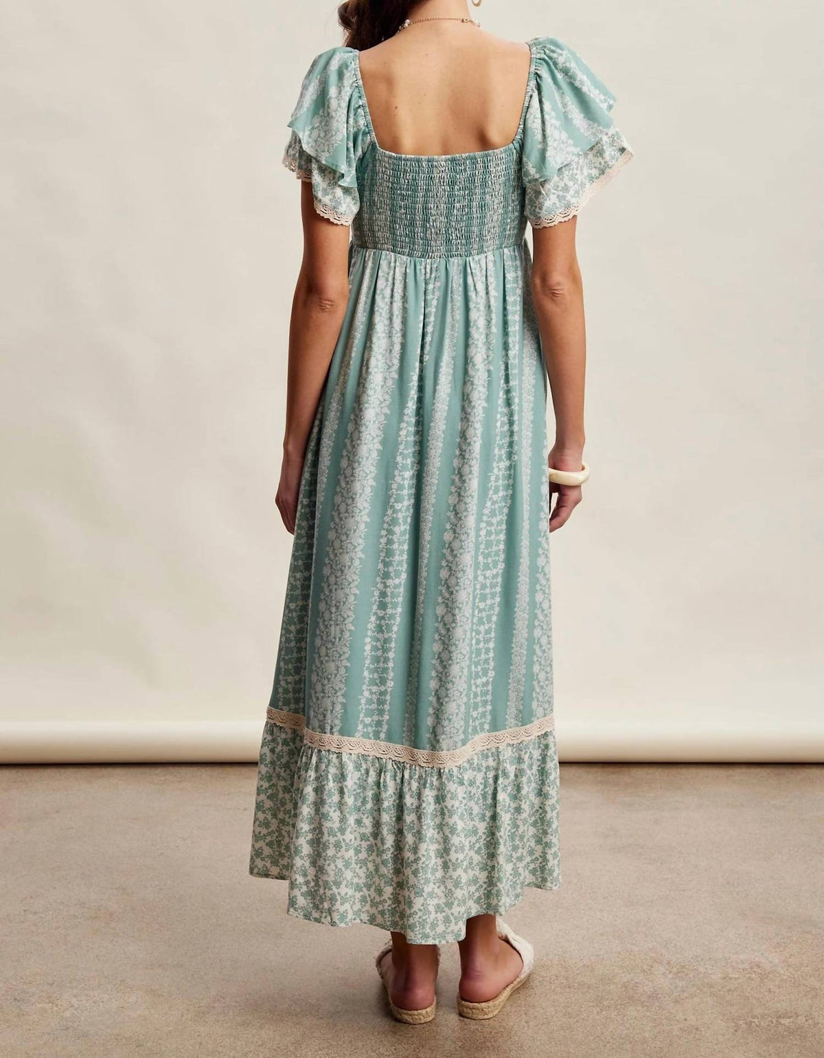 Listicle - Willow Mist Floral Maxi Dress