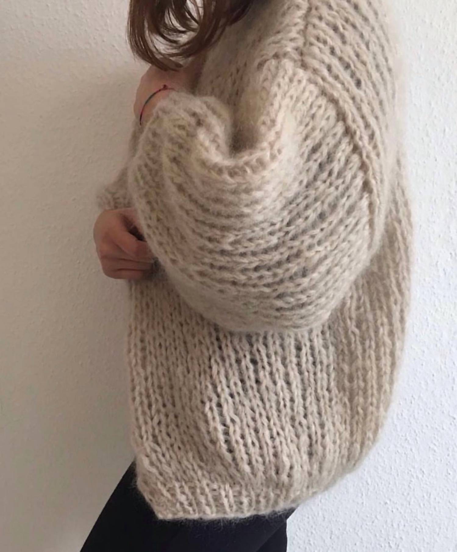 Maiami - Women's Slim Shaggy Alpaca Cardigan