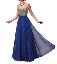 Kiss Kiss Formal - Strapless Beaded Bodice Chiffon Evening Dress