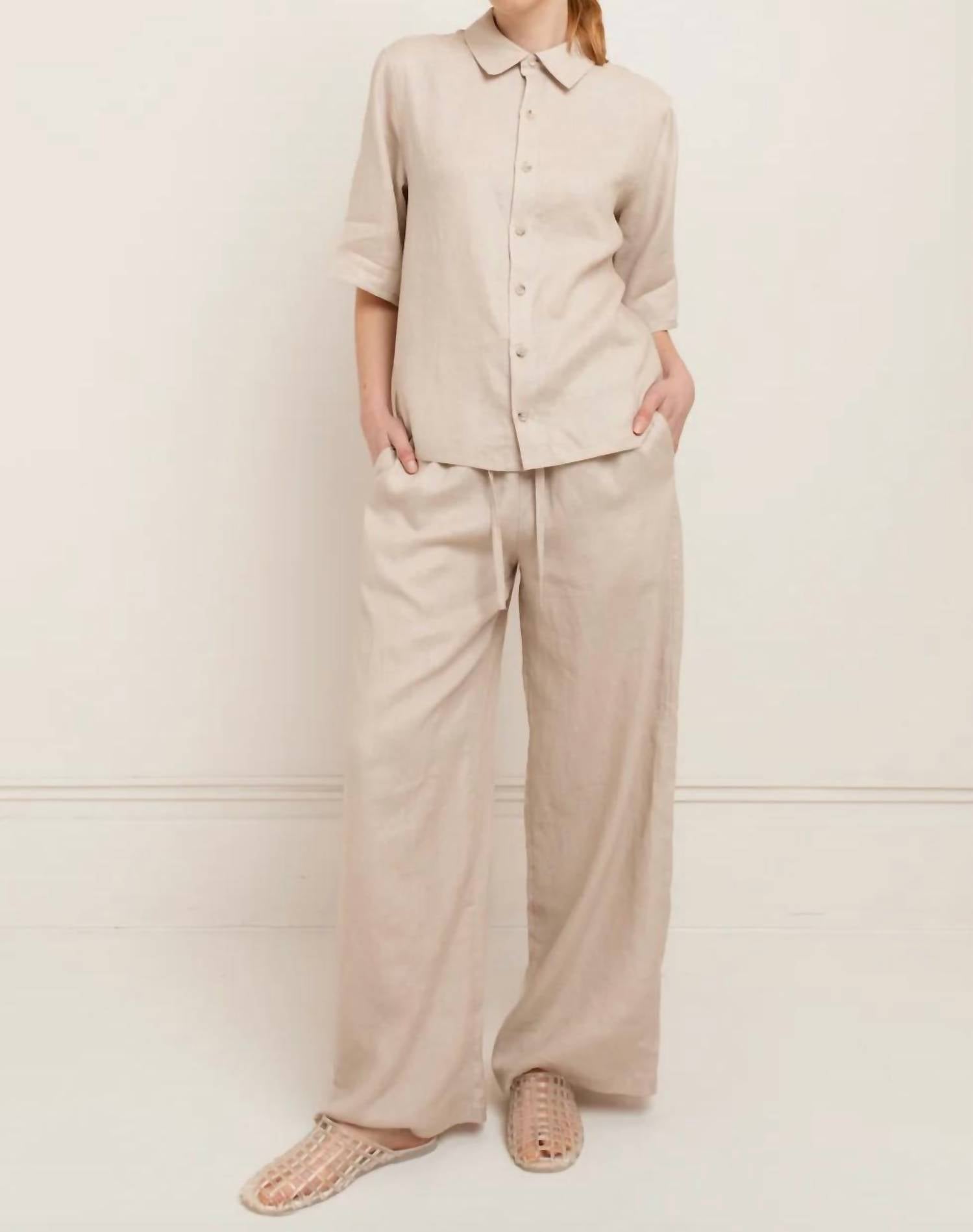 Paper Label - Sadie Linen Pull-on Pants