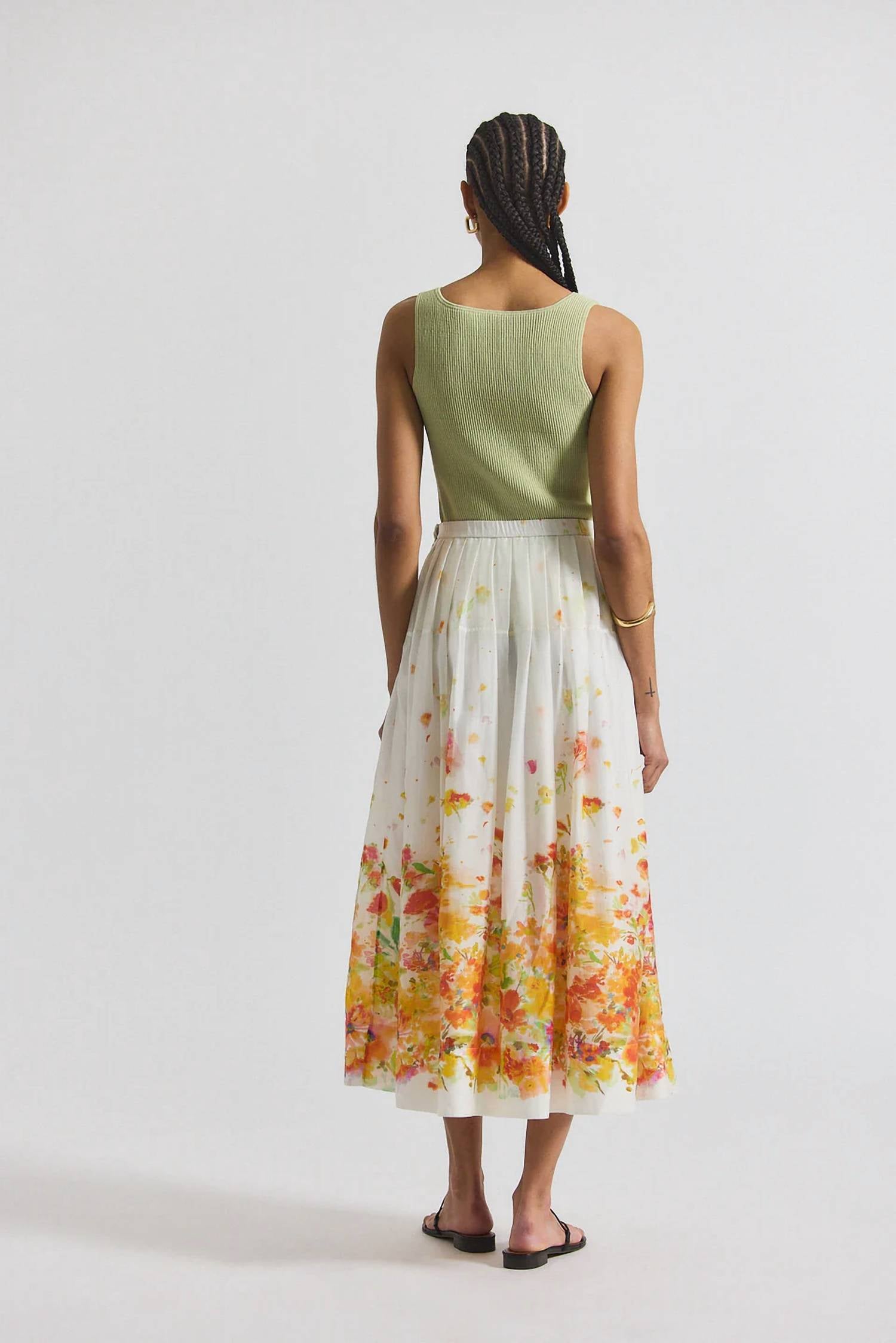 Derek Lam 10 Crosby - Alexia Organza Pleated Maxi Skirt