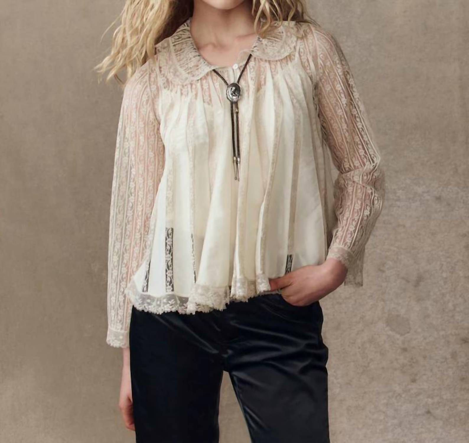 The Great. - The Keepsake Lace Collared Top