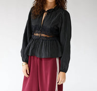 By Together - Stella Sheer Lace Detail Blouse