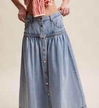 Listicle - Braided Waist Maxi Skirt