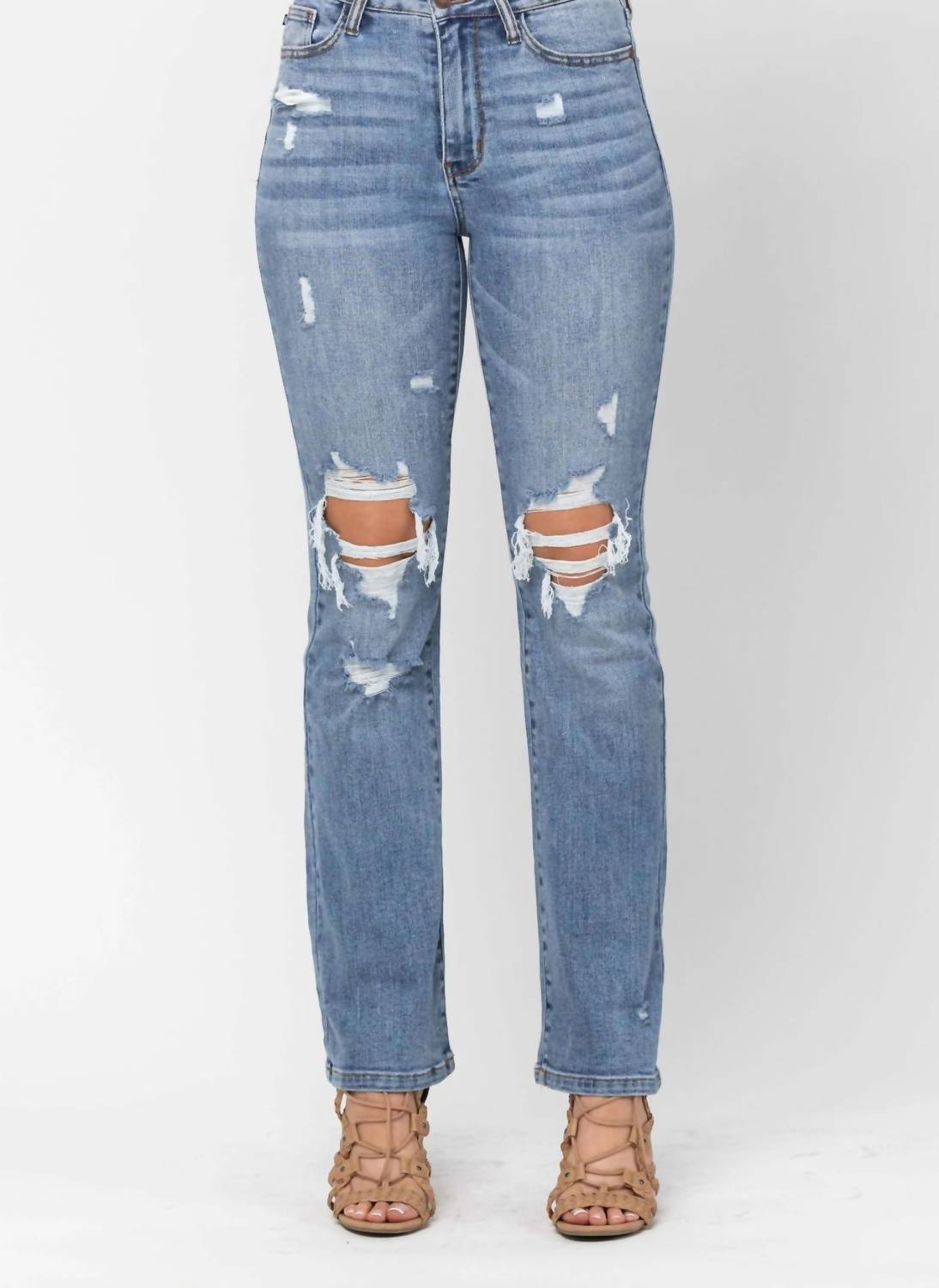 Judy Blue - Destroyed High Waist Bootcut Jeans