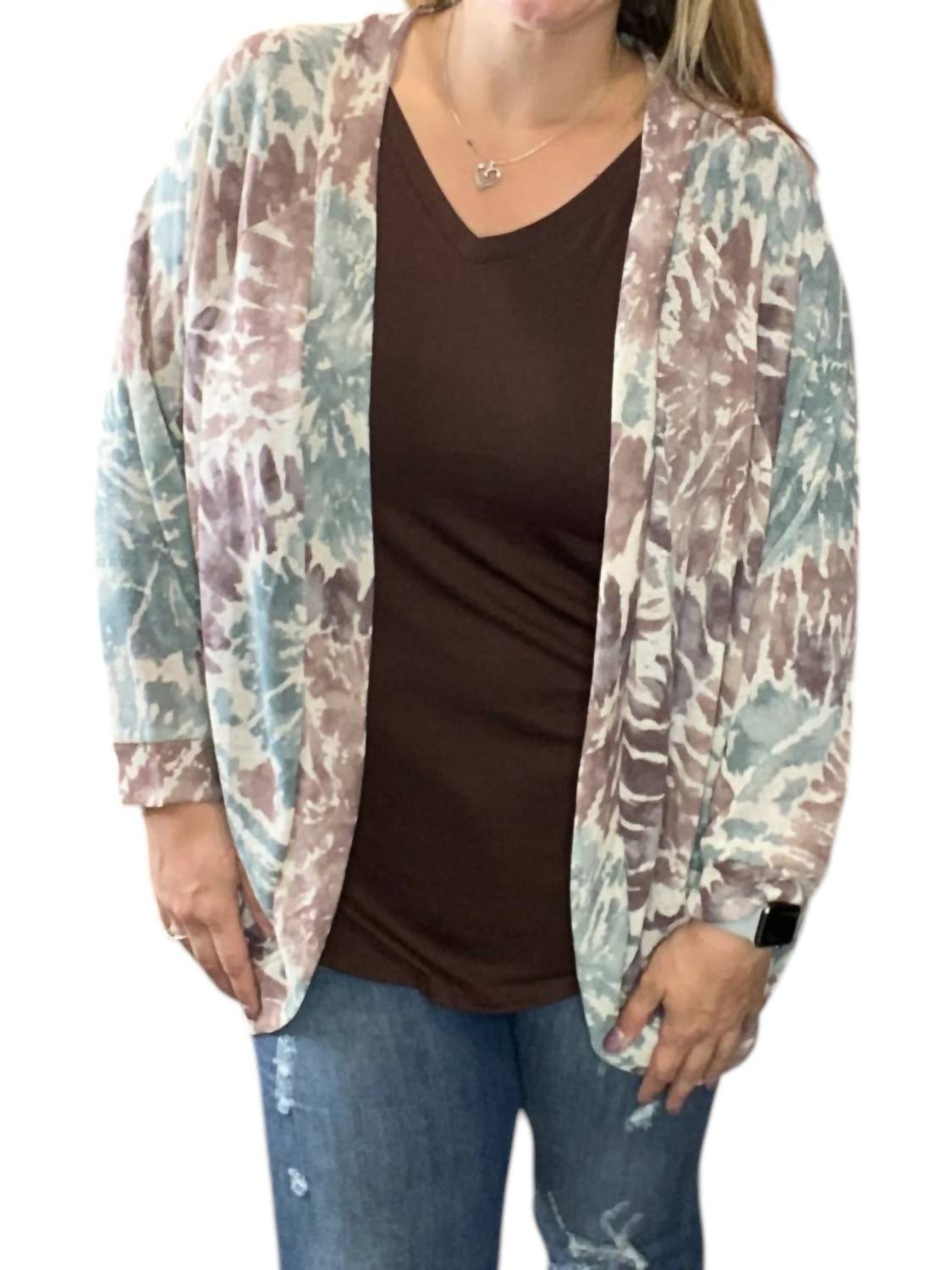 Honeyme - Tie Dye Dolman Cardigan