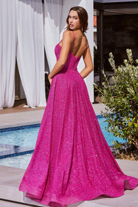 Ladivine - Sleeveless Corset A-line Gown