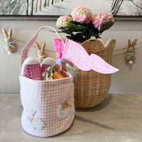Mudpie - Gingham Beaded Easter Basket