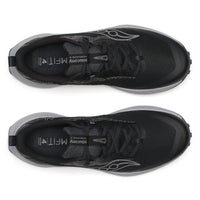 SAUCONY Men's Peregrine 15 Trail Shoe in black shadow noir ombre - men's shoe - detail view