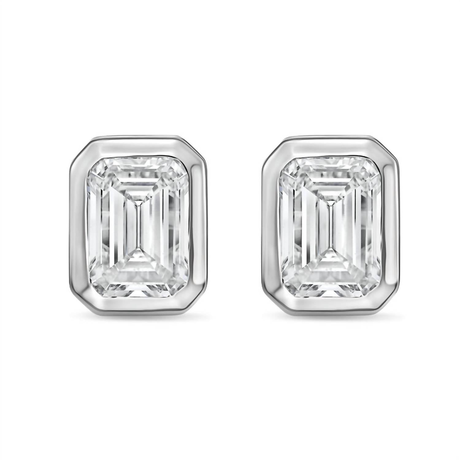 Diana M Jewels - Women's Emerald Lab-grown Diamond Stud Earrings (8.00 Tcw) - Elegant Plus