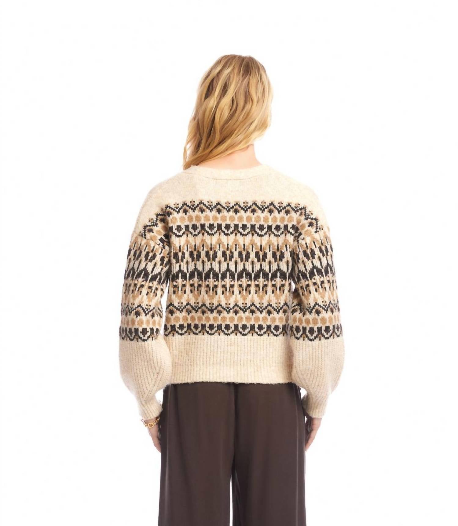 Karen Kane - Jacquard Cardigan Sweater