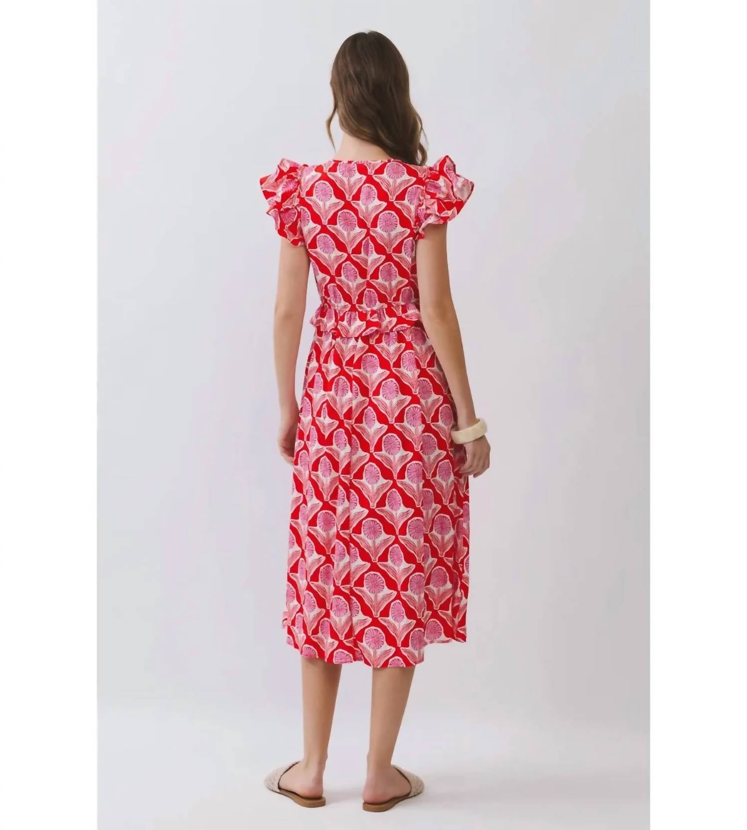 Tcec - Lucy Floral Print Midi Dress
