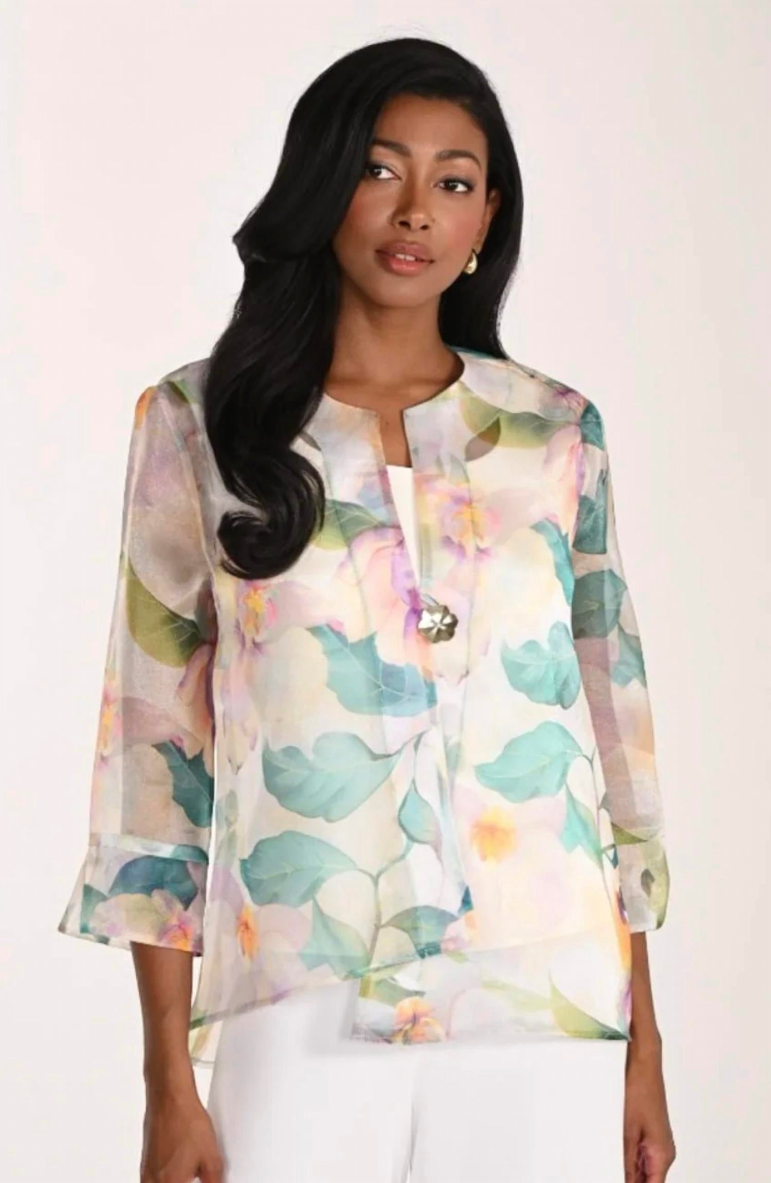 Frank Lyman - Floral Lightweight Woven Jacket