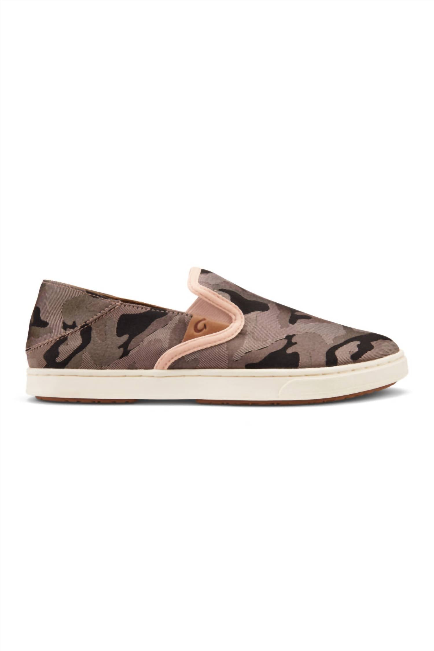 OluKai Women's Pehuea Pa‘i Slip-on Sneaker in soft pink ke au camo 6qke - women's sneaker