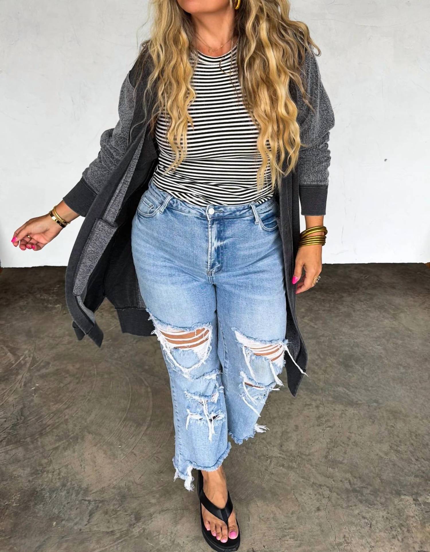 Blakeley - Urban Distressed Crop Jeans