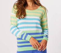 French Kyss - Stripe Scoop Top