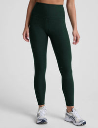 BEYOND YOGA Spacedye Go Pocket Midi Legging in dark spruce green heather - women's pants