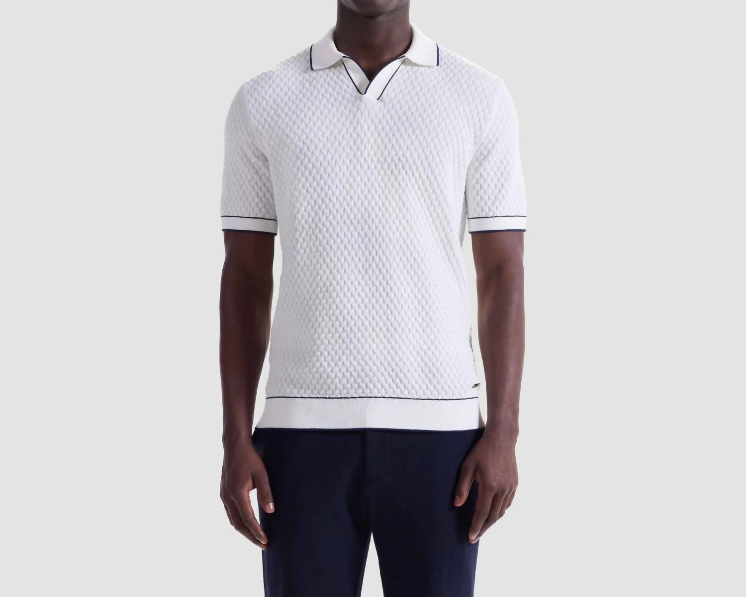 Bugatchi Uomo - Diamond Cable Polo Sweater