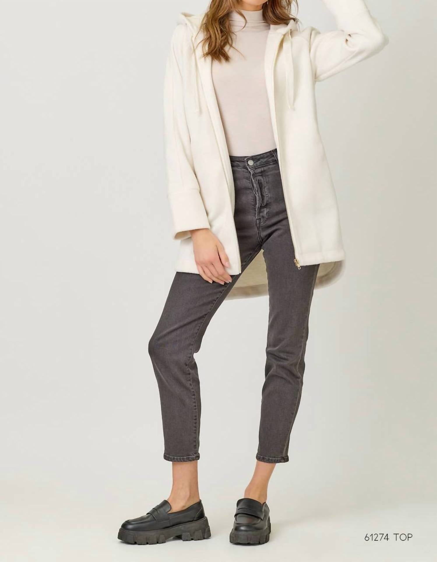 Mystree - Helen Hoodie Zip-Up Coat