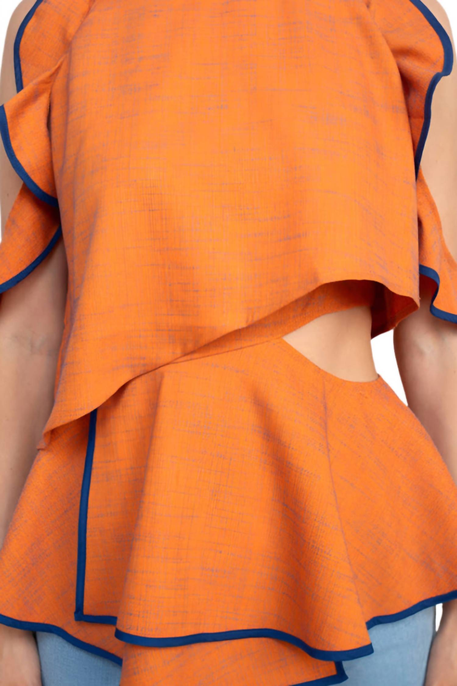 Why Dress - Ruffled Popover Crepe Top