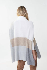 Joseph Ribkoff - Ceren Color Block Tunic Turtleneck Sweater Top