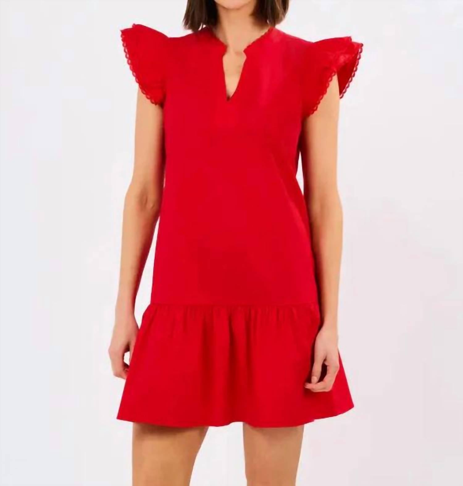 Mary Square - Women's Pop Cotton Flutter Dress