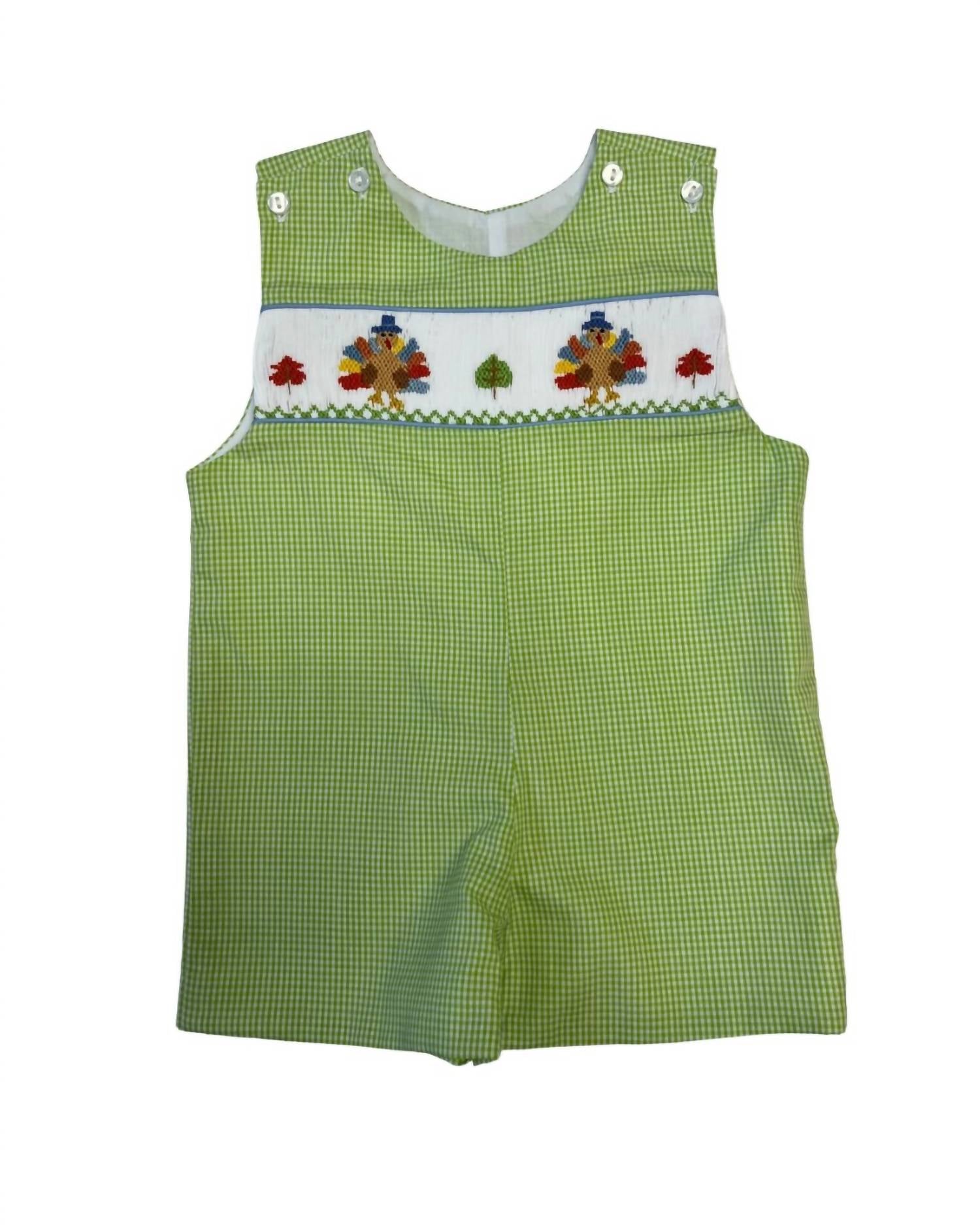Lulu Bebe - Kids' Turkey Smocked Jon Jon