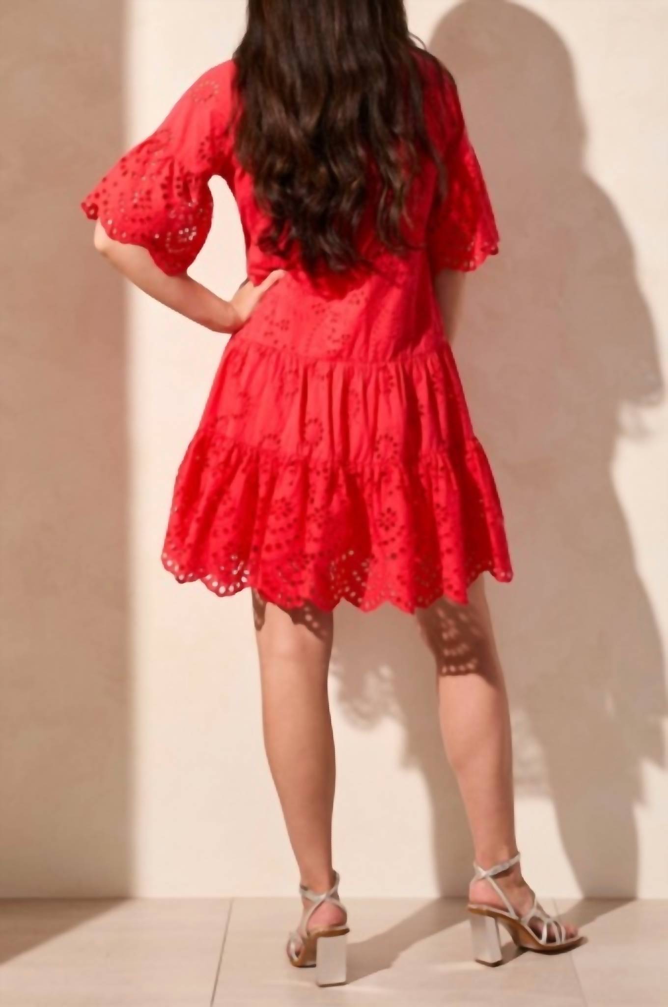 Tribal - Mixed Pattern Eyelet Dress