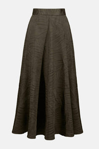 Joseph Ribkoff - Pleated Satin Long Flared Skirt