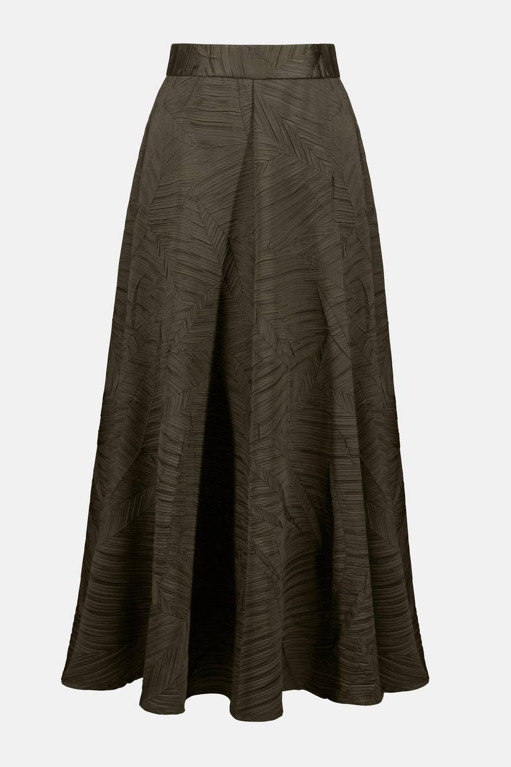 Joseph Ribkoff - Pleated Satin Long Flared Skirt