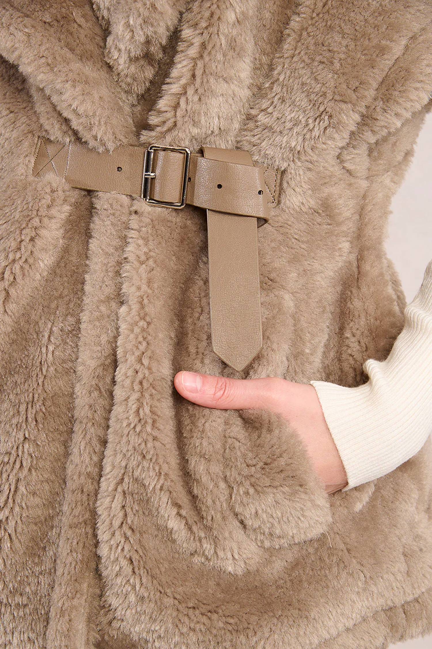 Molly Bracken - Faux Fur Sleeveless Jacket